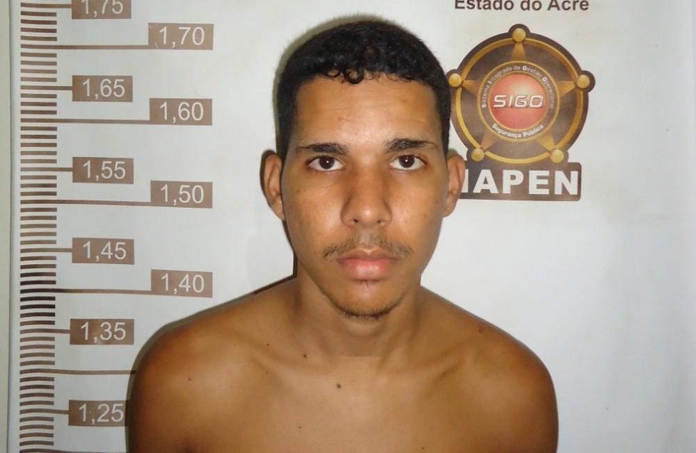 Wellington de Souza Lima foi recapturado na sexta-feira (7) no bairro Airton Senna, em Rio Branco — Foto: Divulgação/Iapen