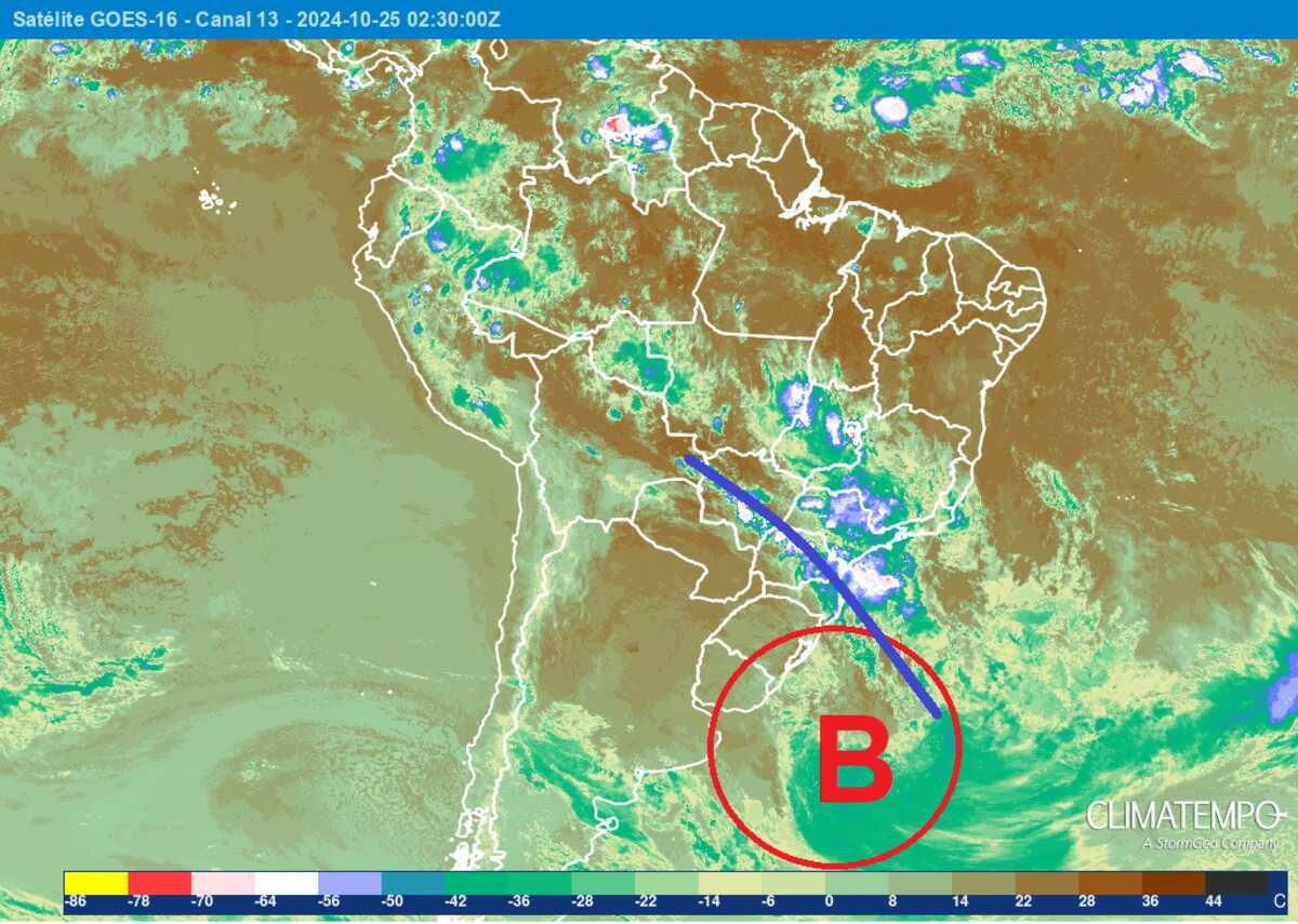 Formação de ciclone extratropical deve trazer chuva e ventania para MS