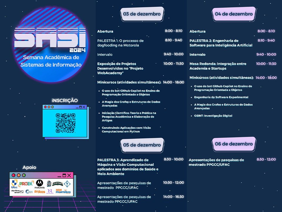 Ufac realiza eventos integrados na área de ciência da computação — Universidade Federal do Acre