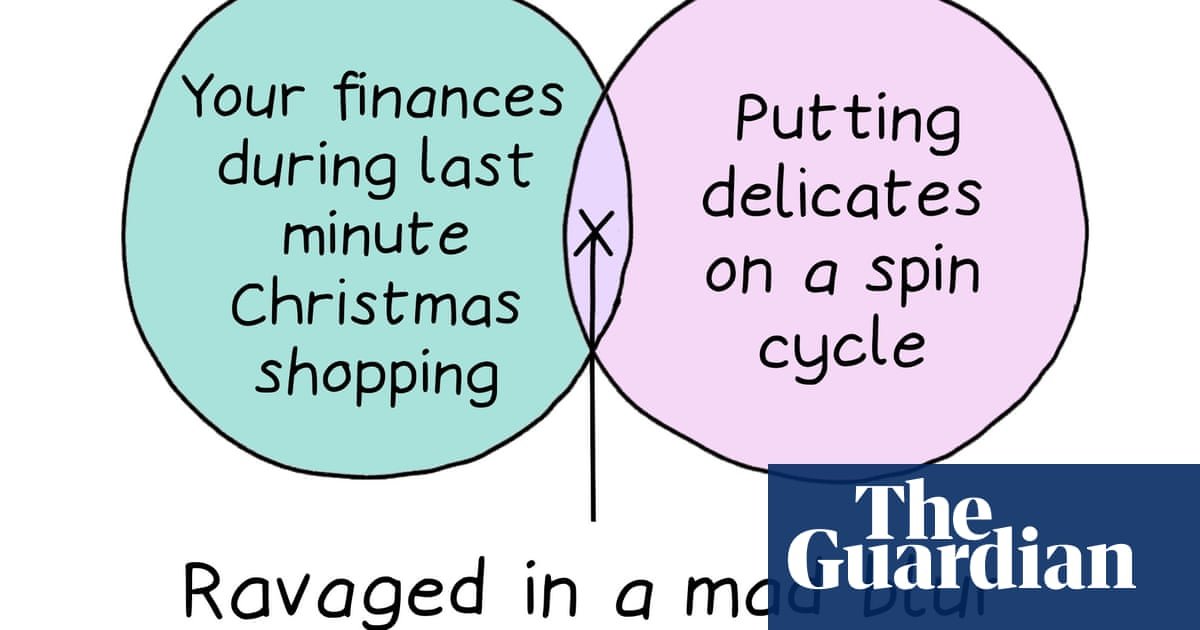 Das compras de Natal de última hora às delícias em um ciclo giratório: a semana de Edith Pritchett em diagramas de Venn – desenho animado